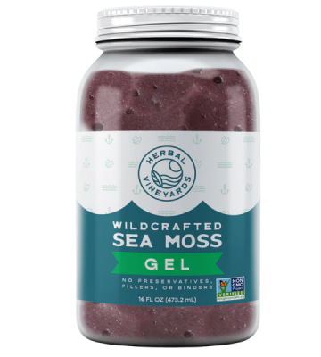 Organics Nature Supplements Organics Nature Dried Sea Moss Wildcrafted Make  5 Jars of Sea Moss Gel - Raw, Natural, Gluten-Free Sea Moss - 4 oz Sun